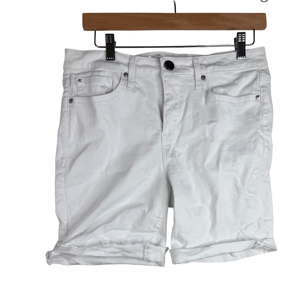 Seven Sunset Bermuda Jean Shorts size 8 White